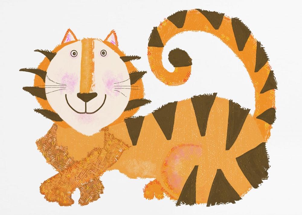 Friendly Cartoon Tiger