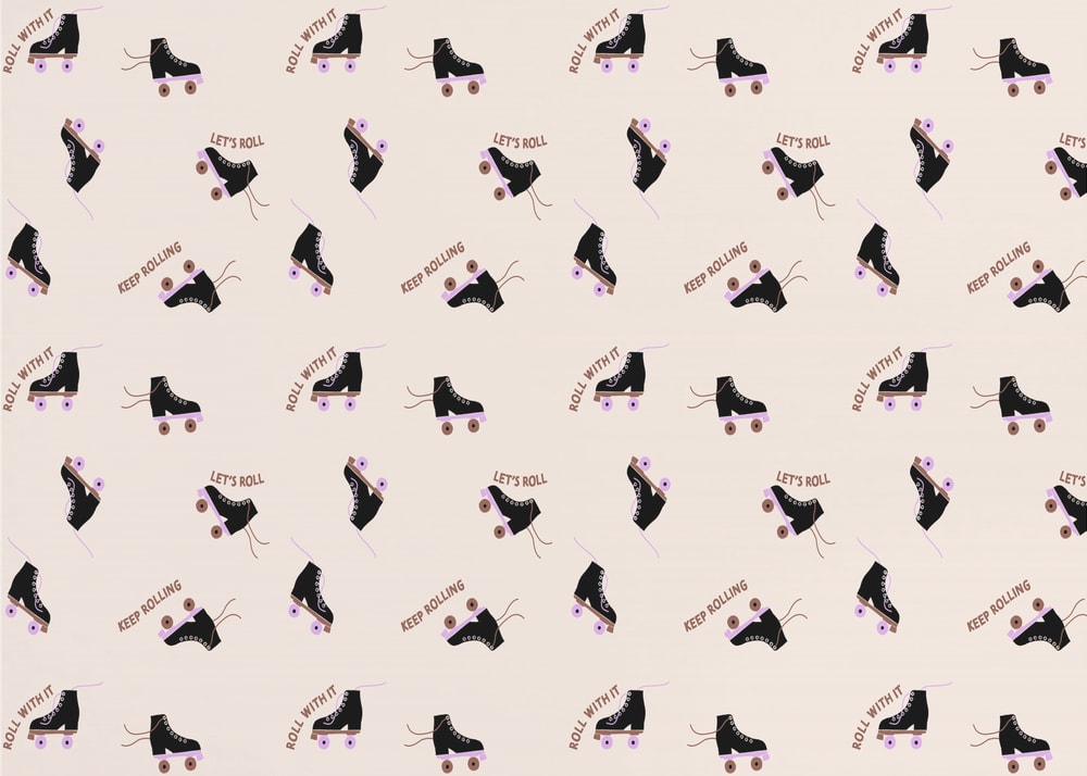 Retro Roller Skates Pattern