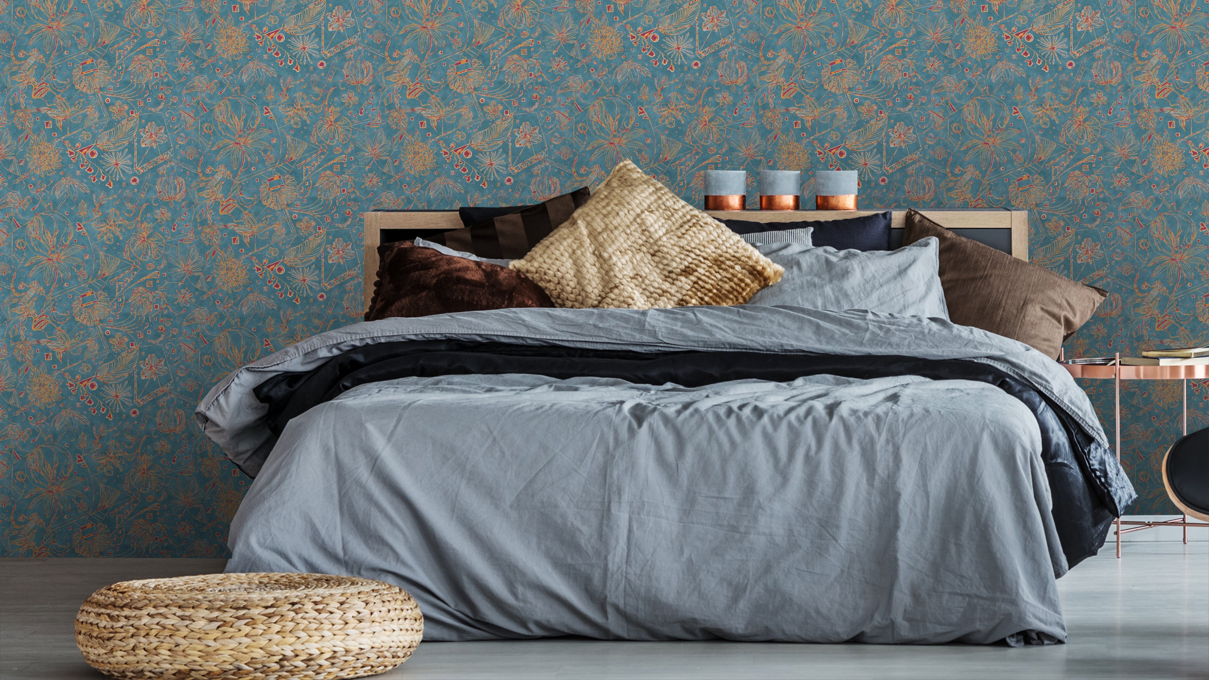 Floralies - Blå grapefrukt – Abstrakt konst för moderna hem