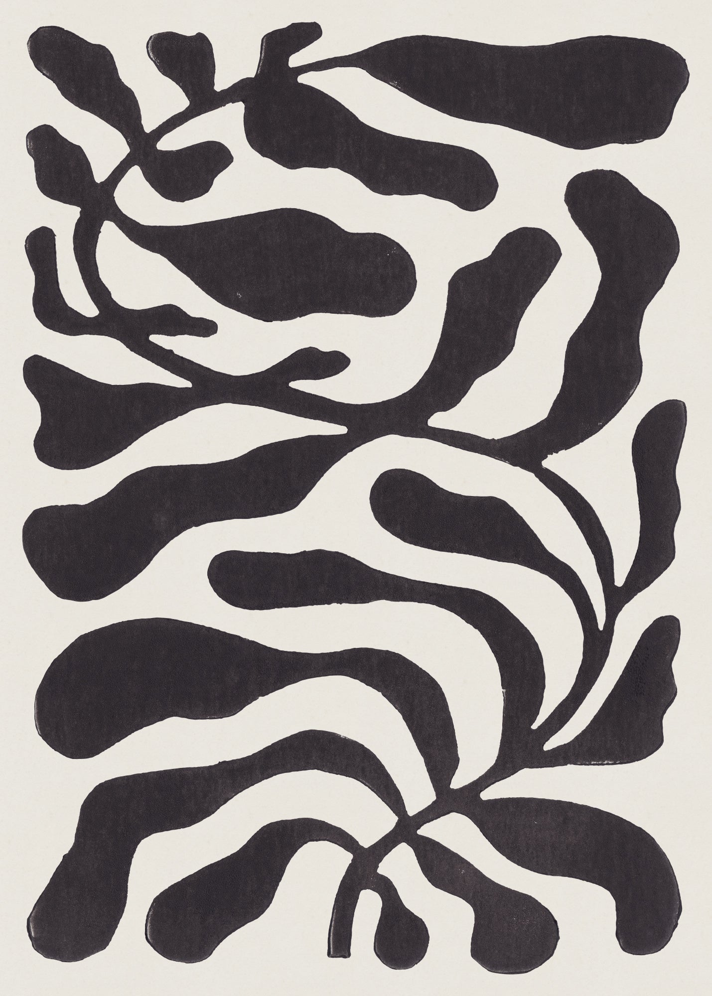 One Hundred-Leaved Plant #21 / Lino Print