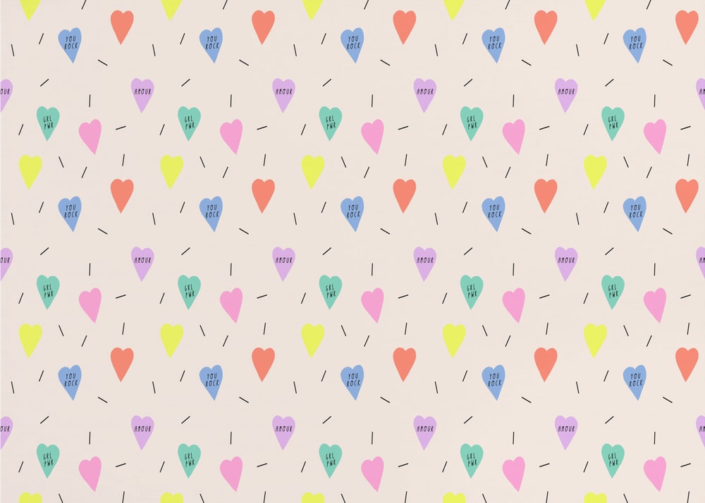 Cute Conversation Hearts Pattern