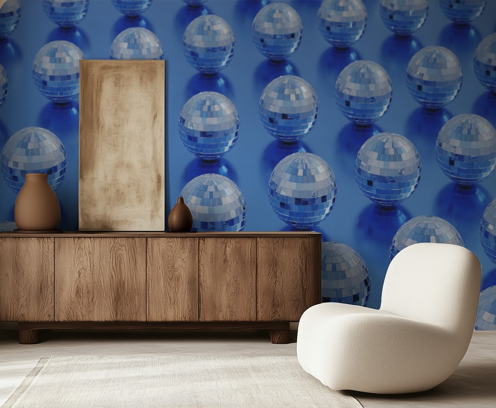 Vibrant Blue Disco Balls