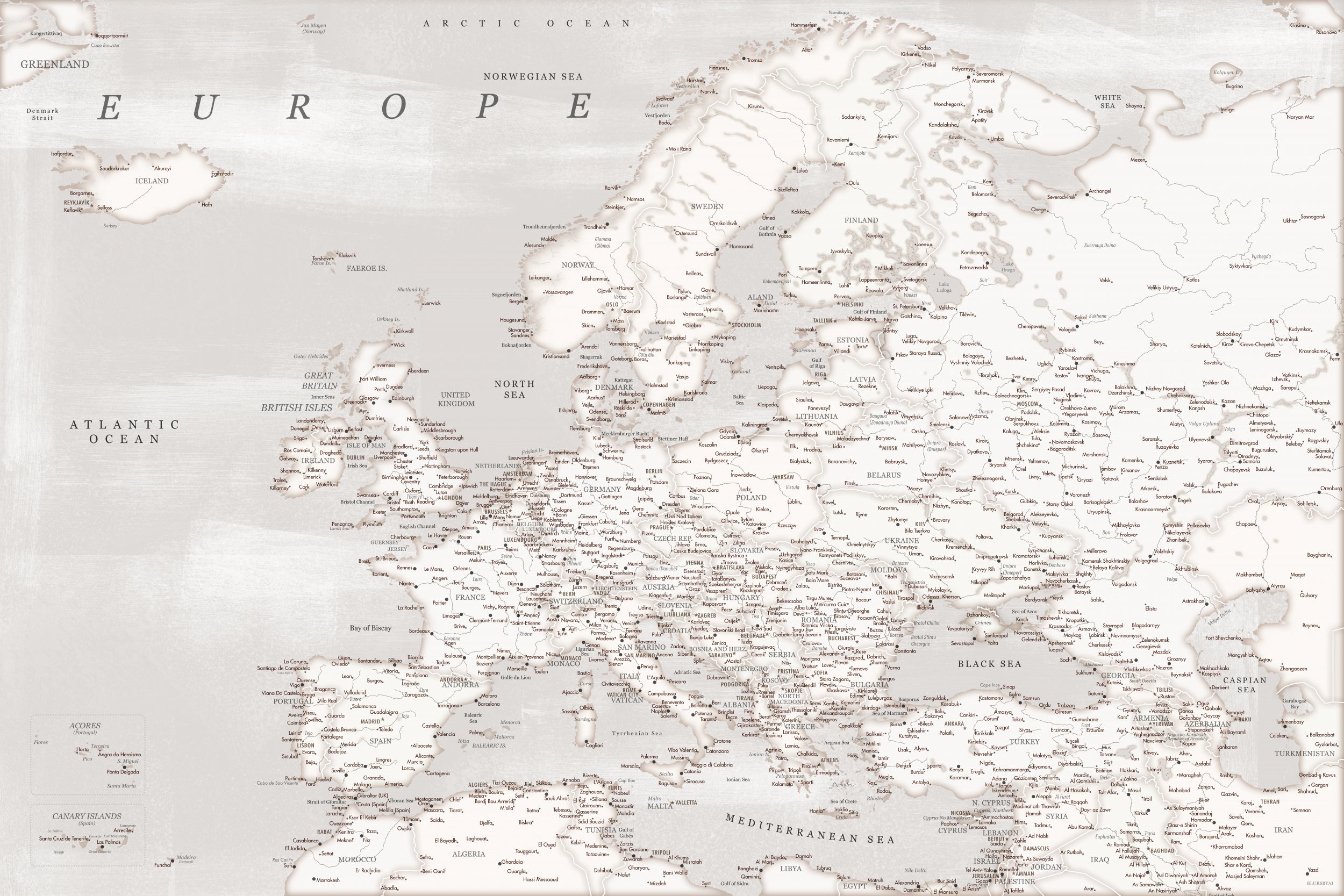 Lysander detailed map of Europe