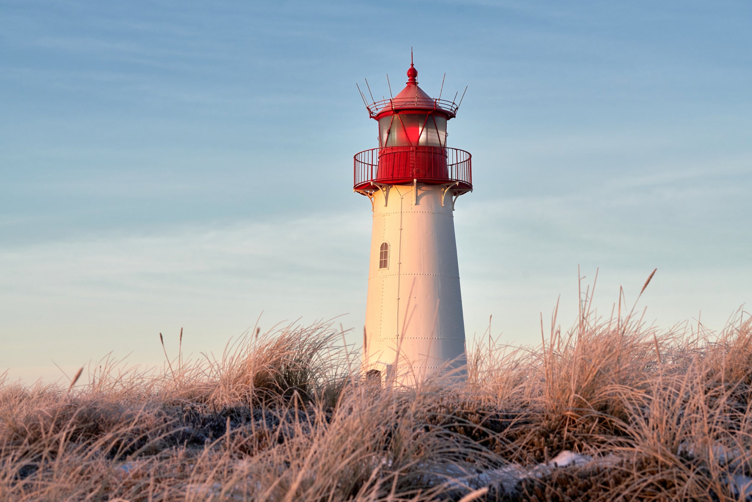 Lighthouse on winter morning