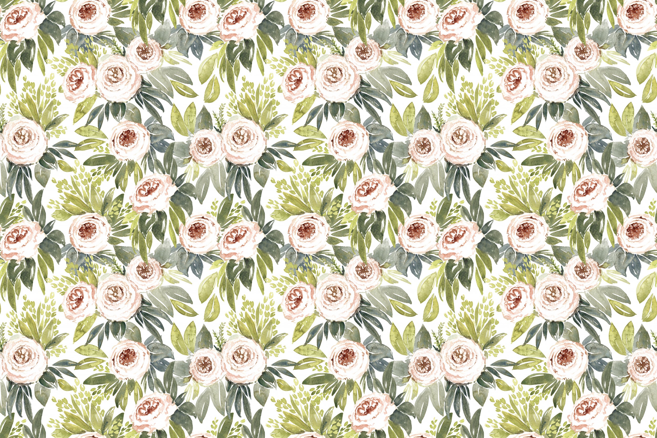 Ananada watercolor botanical pattern