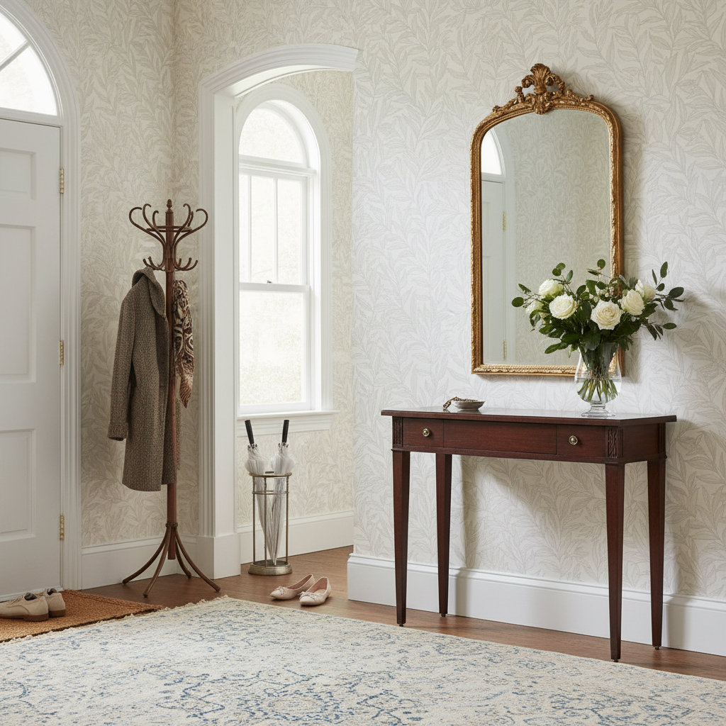 Reval Wallpaper Boughs - Vit - Elegant tapet med handritade blad i vitt och grått – högkvalitativ tapet för en personlig o...