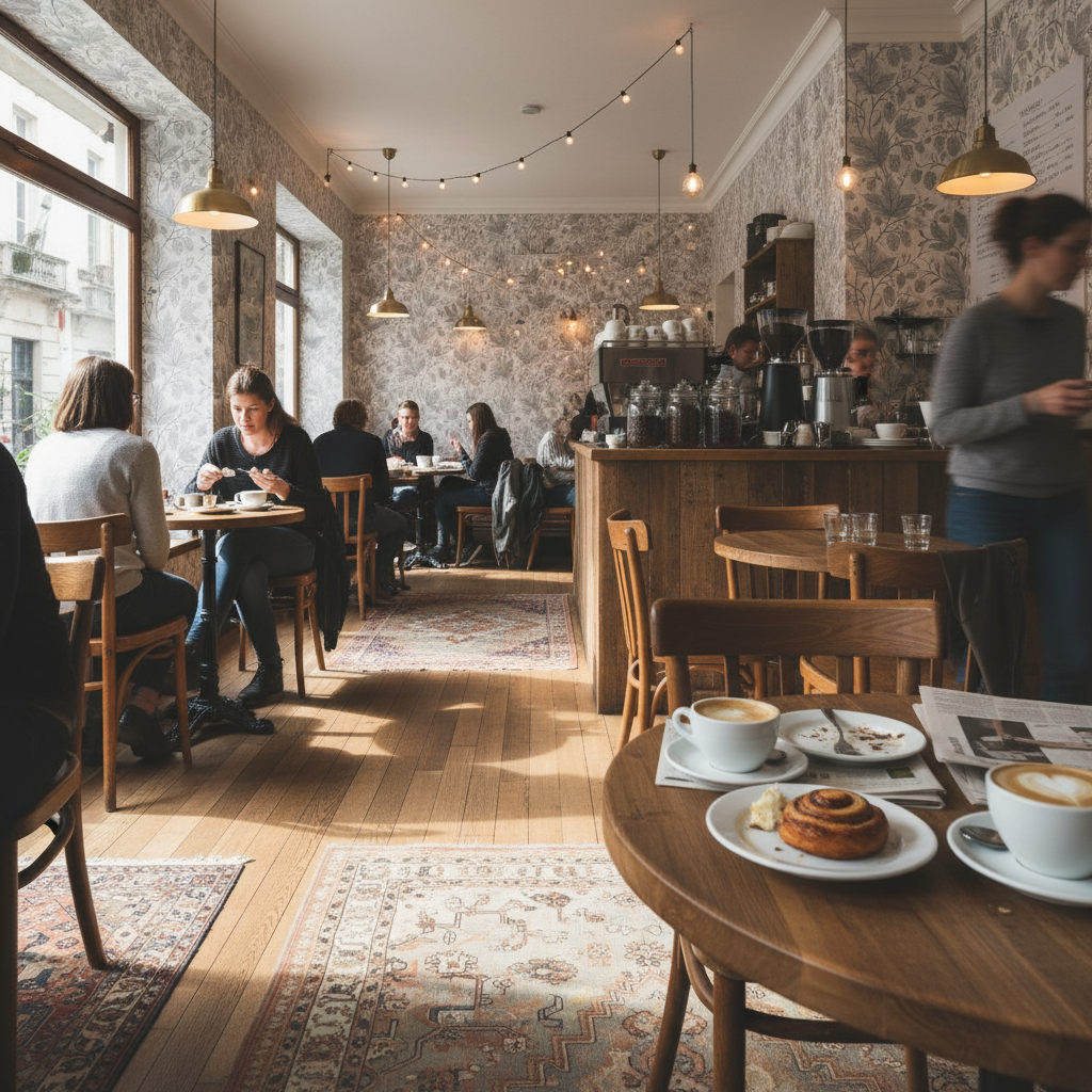 Trailing Hops Silver - Elegant tapet med organiskt humlemönster i silvergråa toner