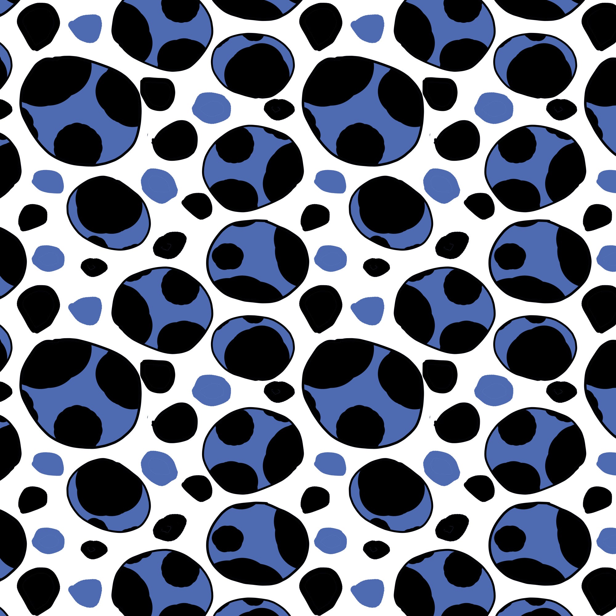 Spotty Retro Navy Blue