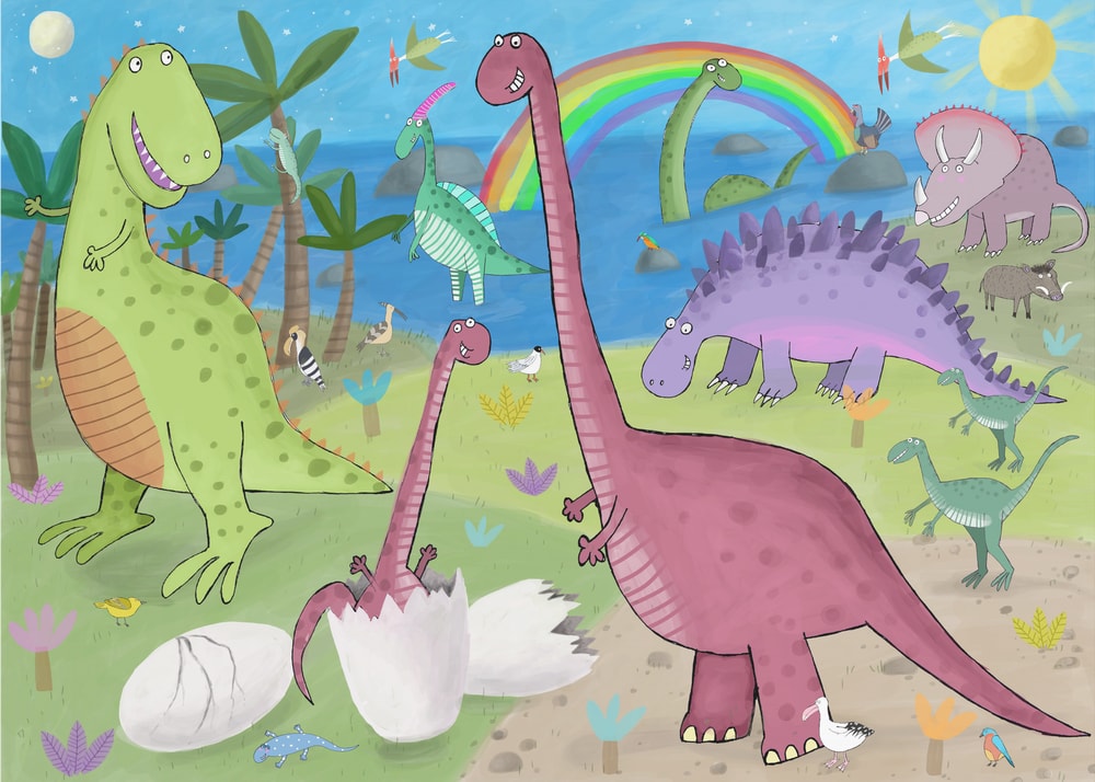 Happy Prehistoric Dinosaurs