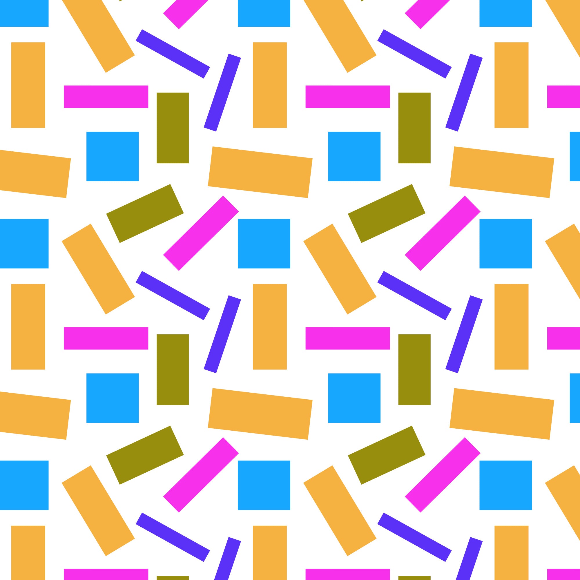 Shapely Blue Brown Lavender Geometric