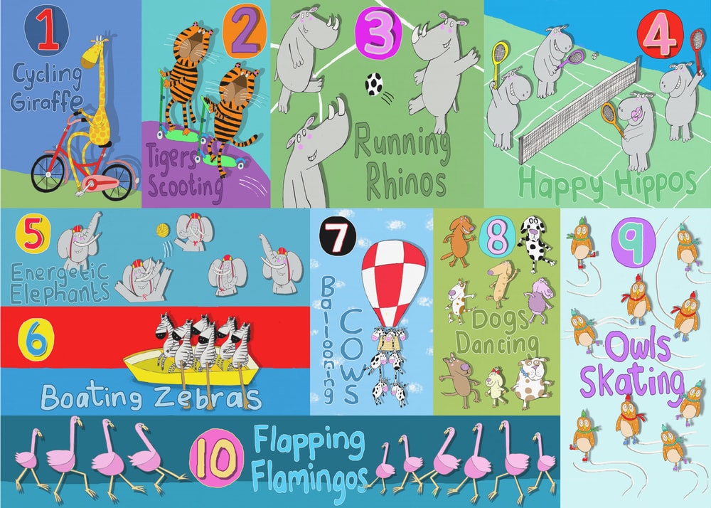 Playful Animal Numbers