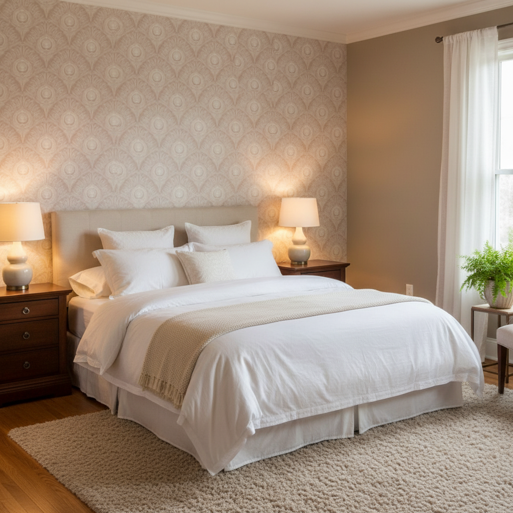 Peacock Plume Damask - Boudoir Rose - Elegant damastmönster i rosa toner