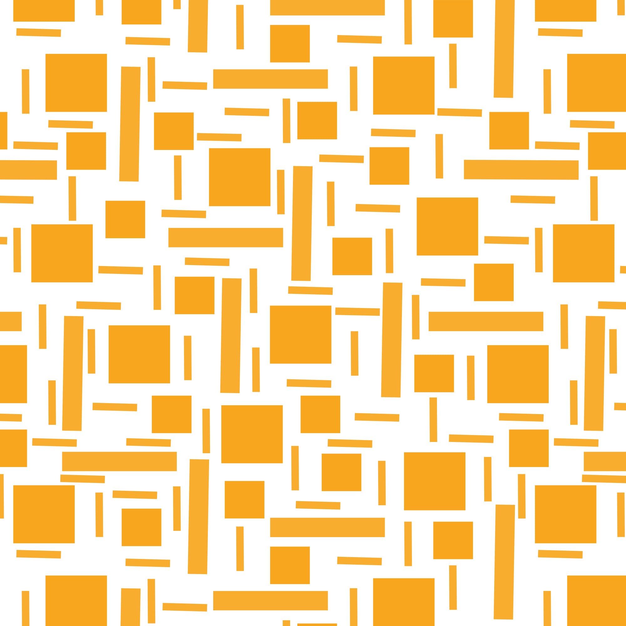 Shapely#2 Orange Geometric Abstract