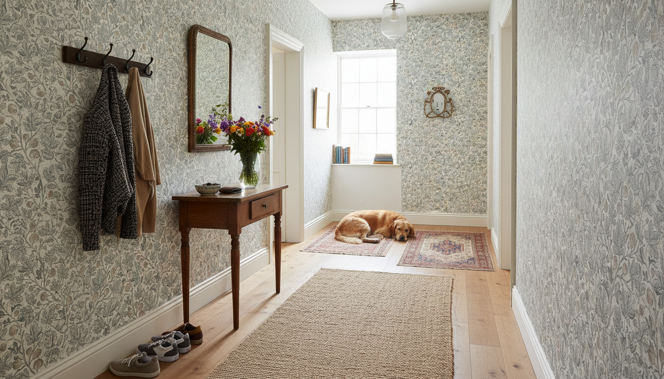 Fig Tree - Gray - Elegant tapet med fikonträd i grå toner