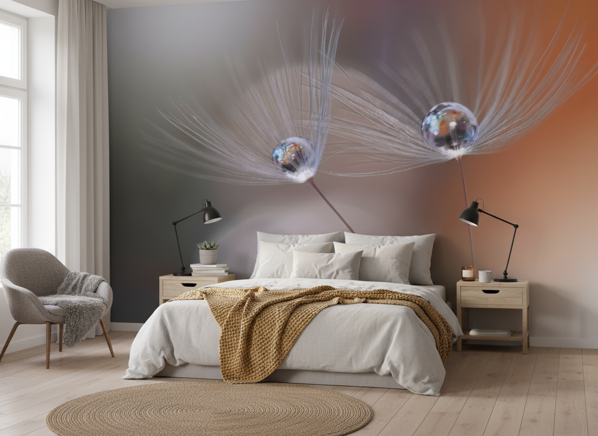 Immortal Love - Fototapet med daggdroppe i frökorg