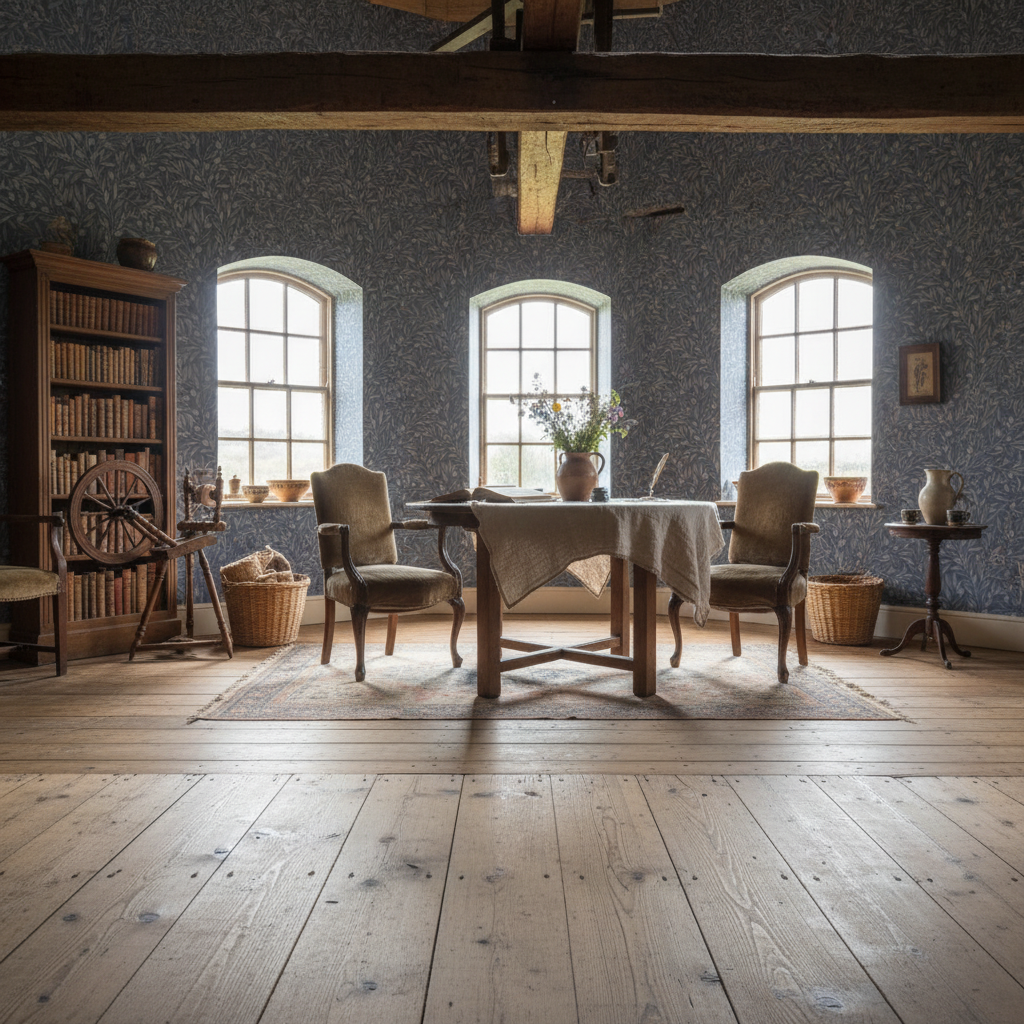 Olivia Half Drop Midnight Blue - Elegant tapet med olivkvistar i djupa blå toner