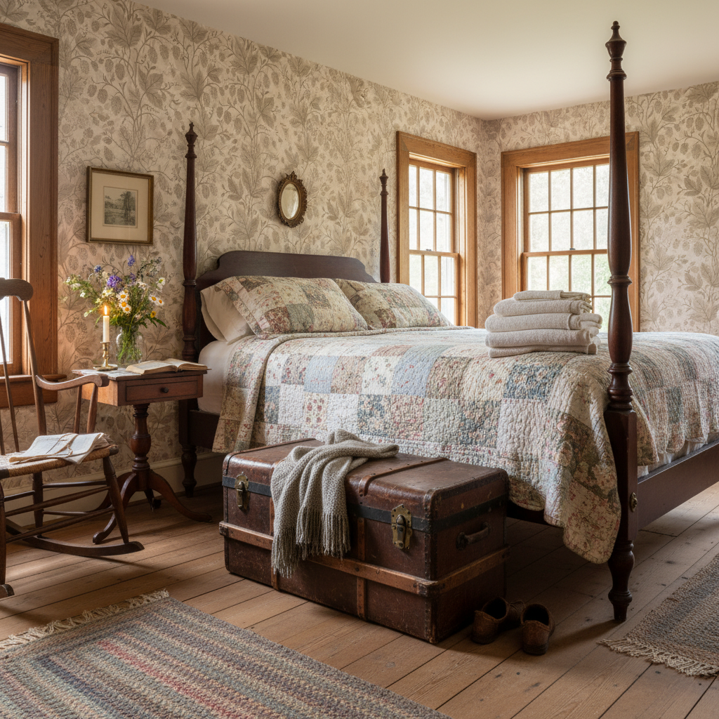 Trailing Hops - Light Blush – Romantisk botanisk tapet med humlerankor