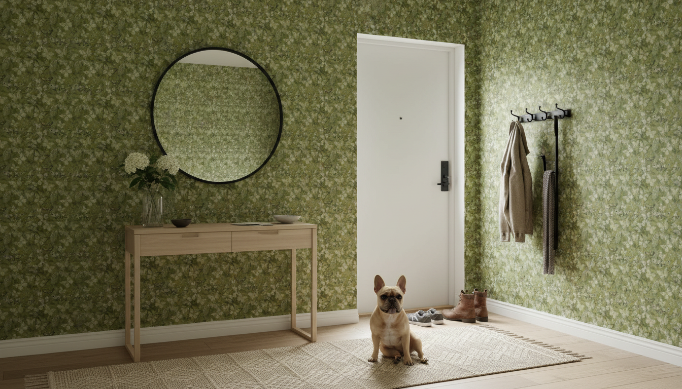 Mariposa - Kiwi – Tapet med handmålade fjärilar