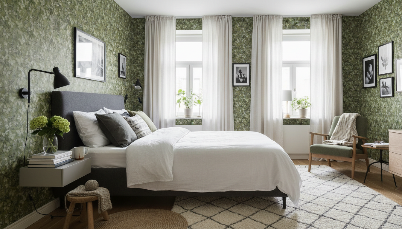 Mariposa - Kiwi – Tapet med handmålade fjärilar