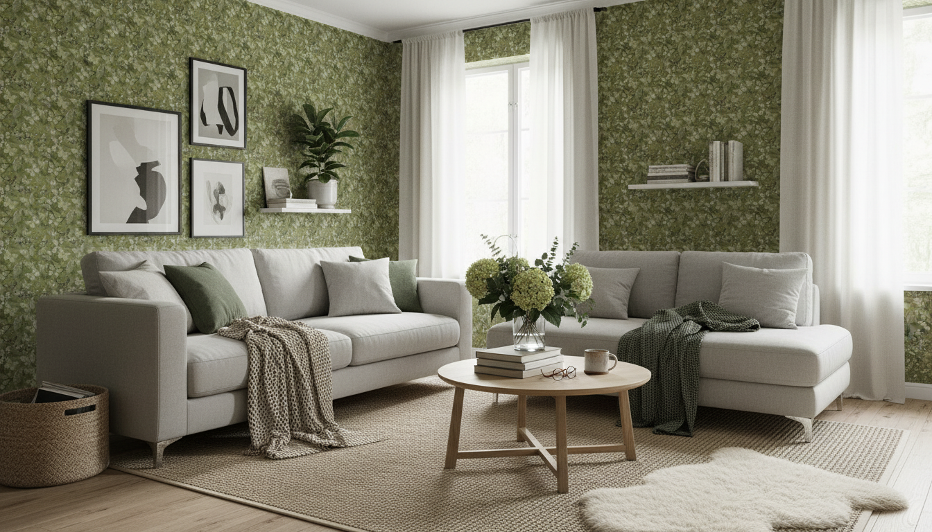 Mariposa - Kiwi – Tapet med handmålade fjärilar