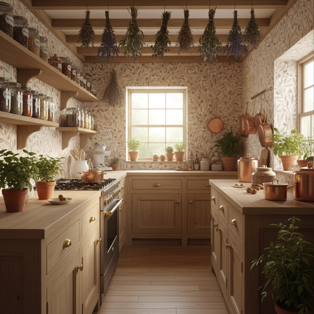 Reval Wallpaper Olivia Half Drop - Blush - Romantisk tapet med olivkvistar i mjuka rosa toner – högkvalitativ tapet för en...