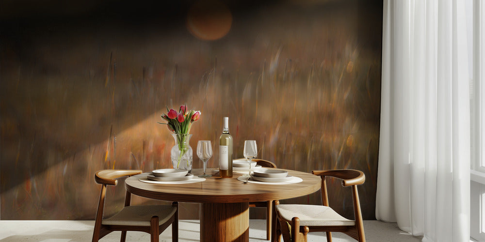 sunrise among the rough hair moss