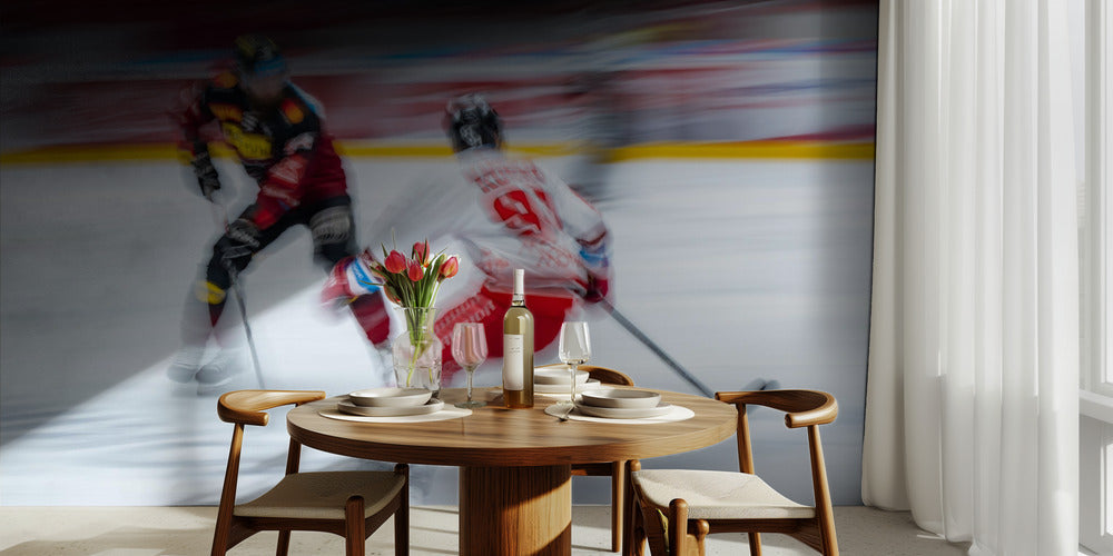 Attack - Dynamiskt fototapet med ishockey och rörelse by Daniel Klement