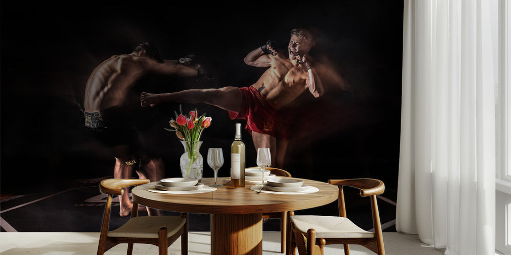 GhostFighter - Kraftfullt fototapet med träning och kamp