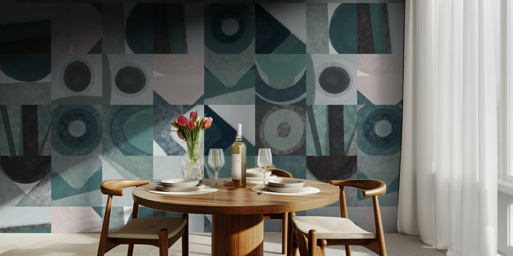 Mid Century Grid Pattern Four