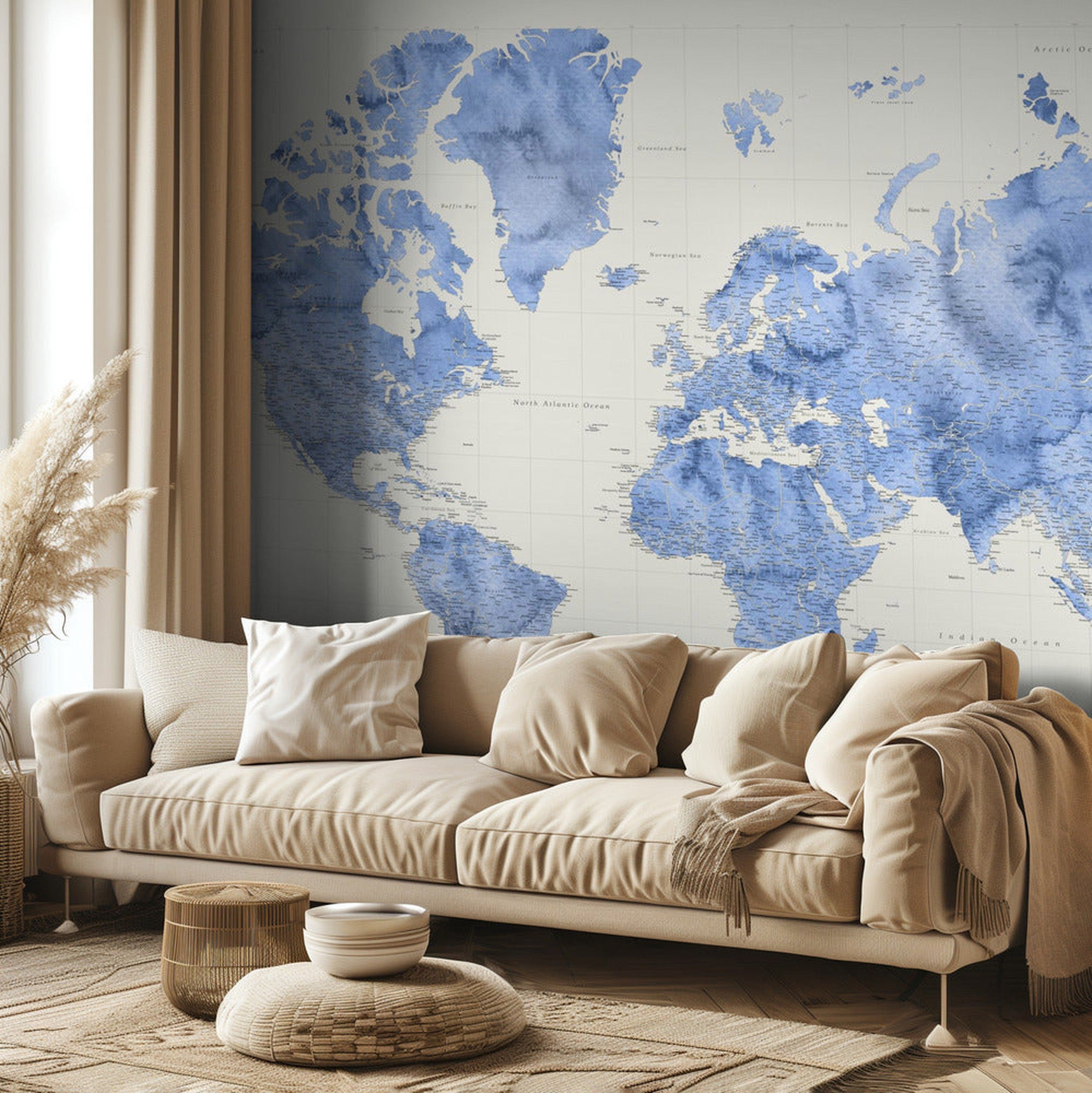 Parlan high detail world map