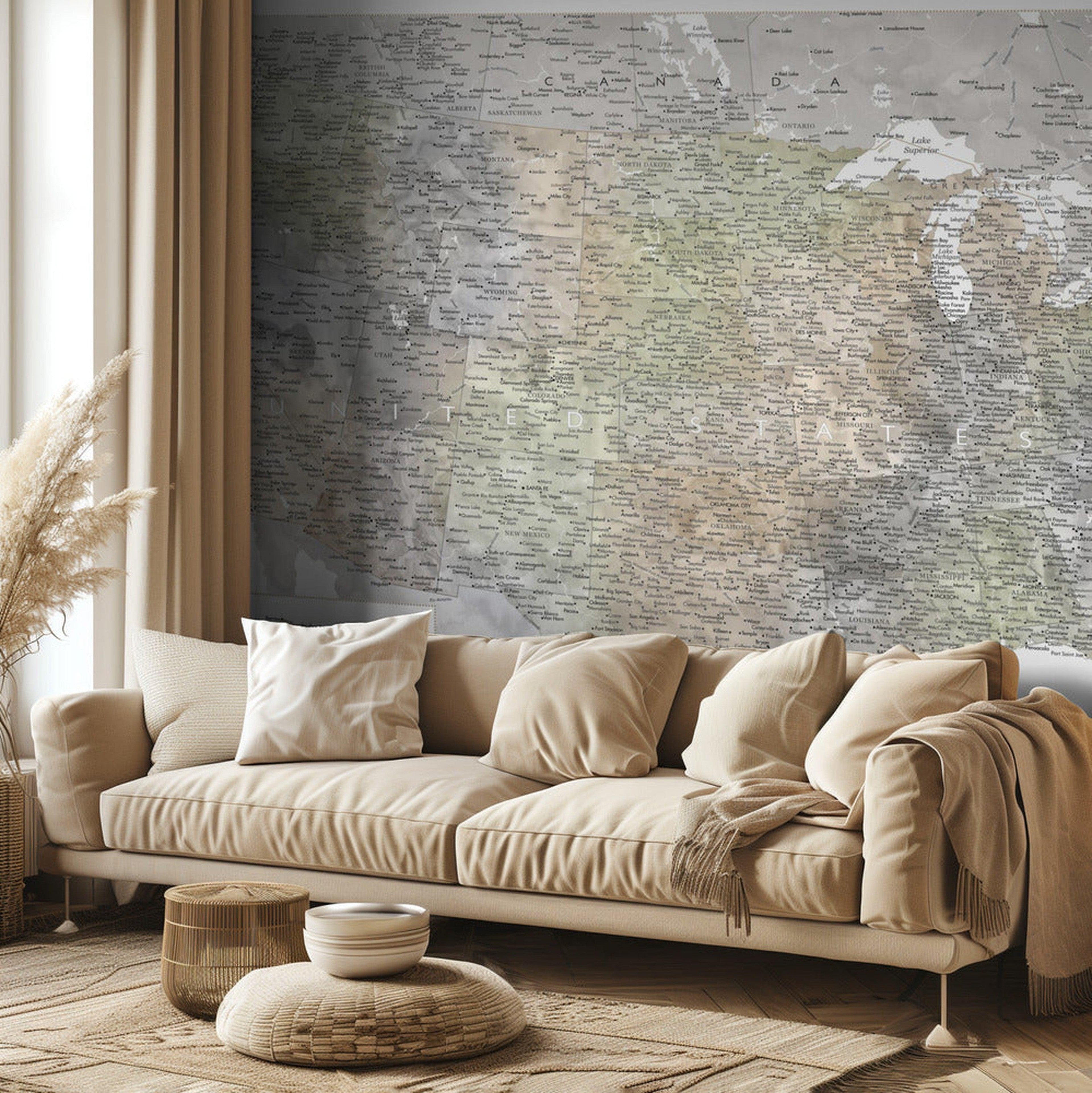 Highly detailed map of the United States, Habiki - geografisk precision