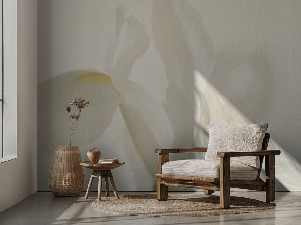 White Iris Flower Close Up