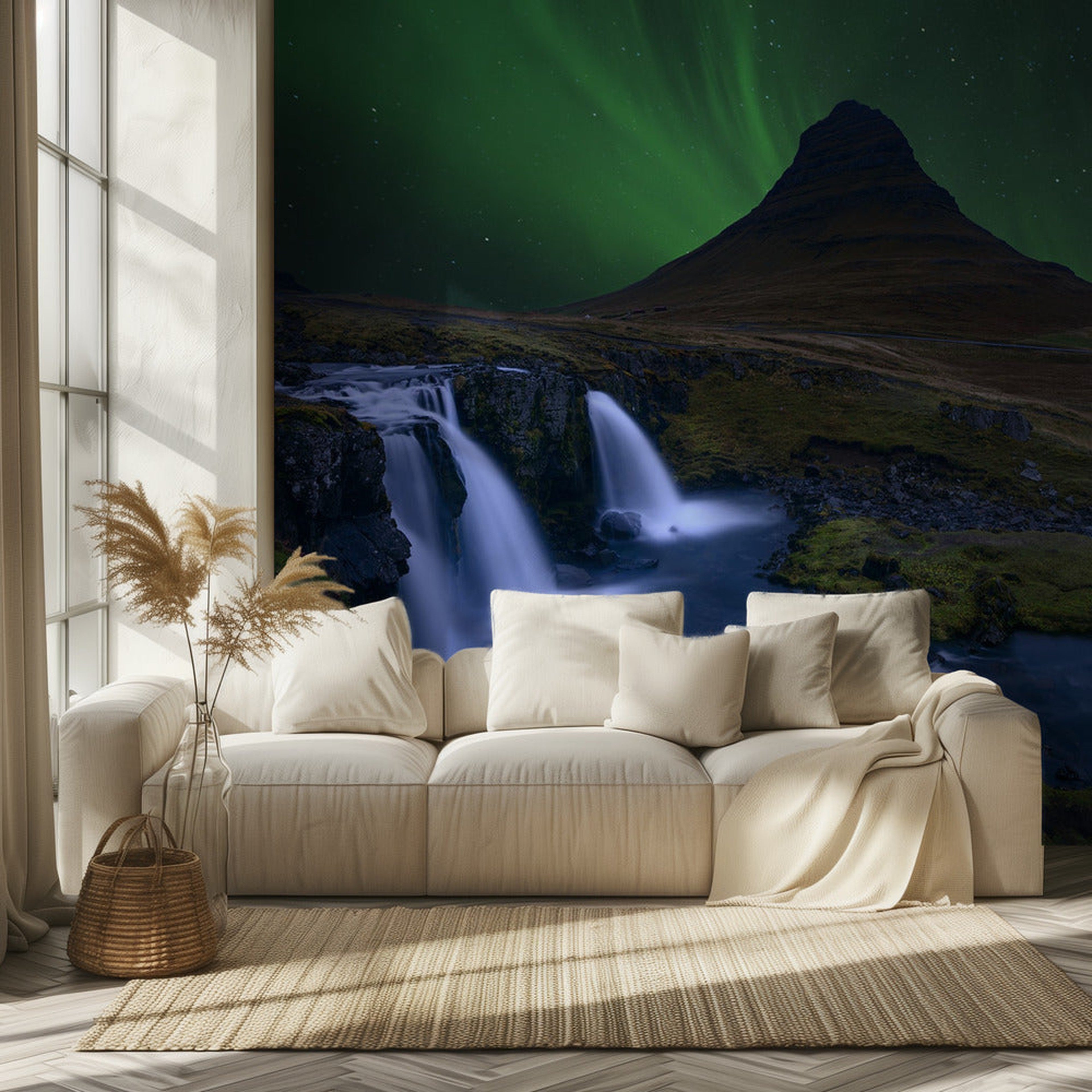 Kirkjufell... Under a boreal green sky
