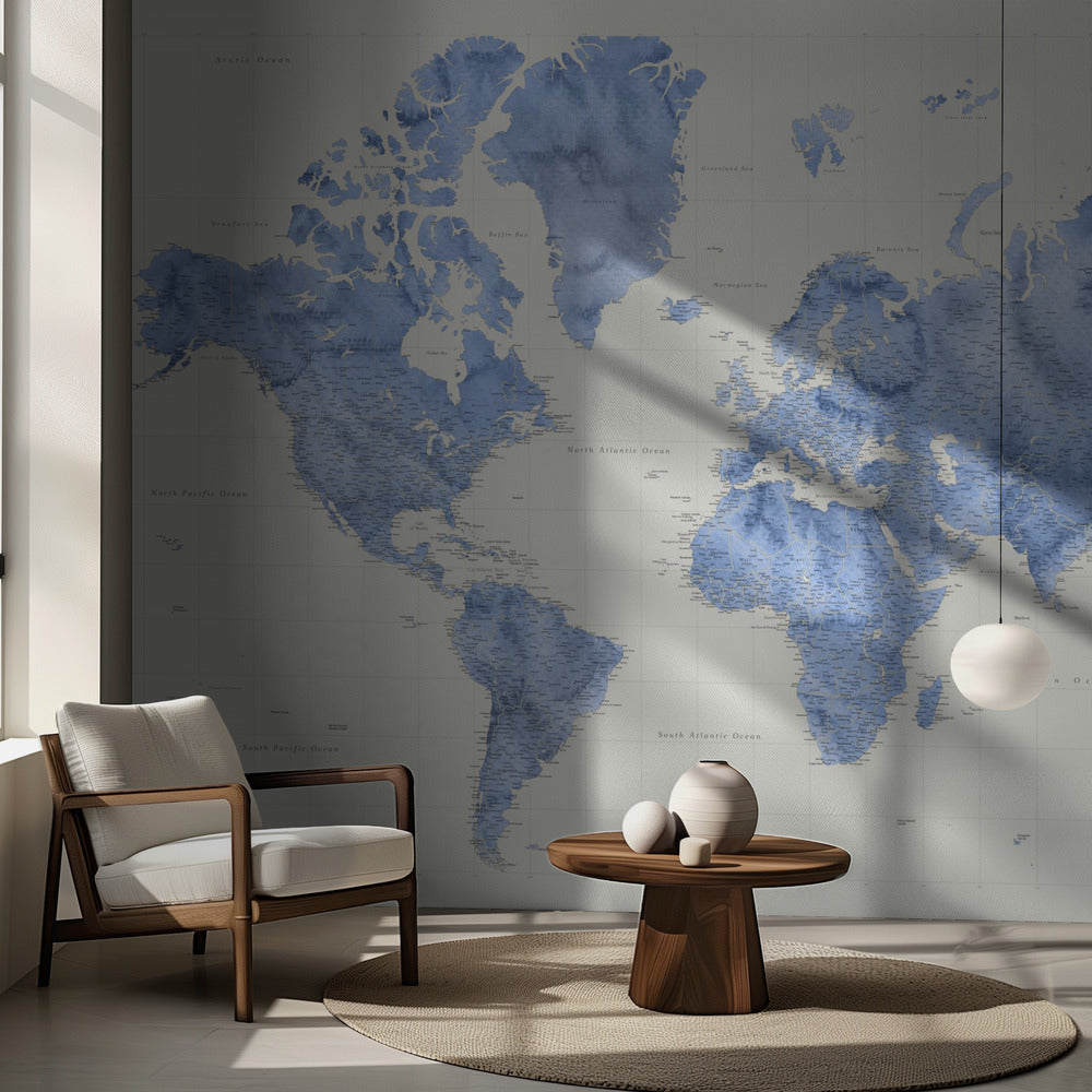 Parlan high detail world map