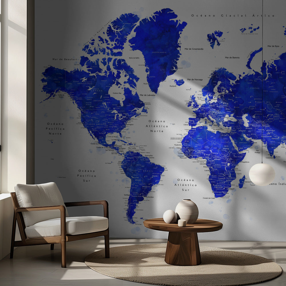 Nadiin world map in Spanish