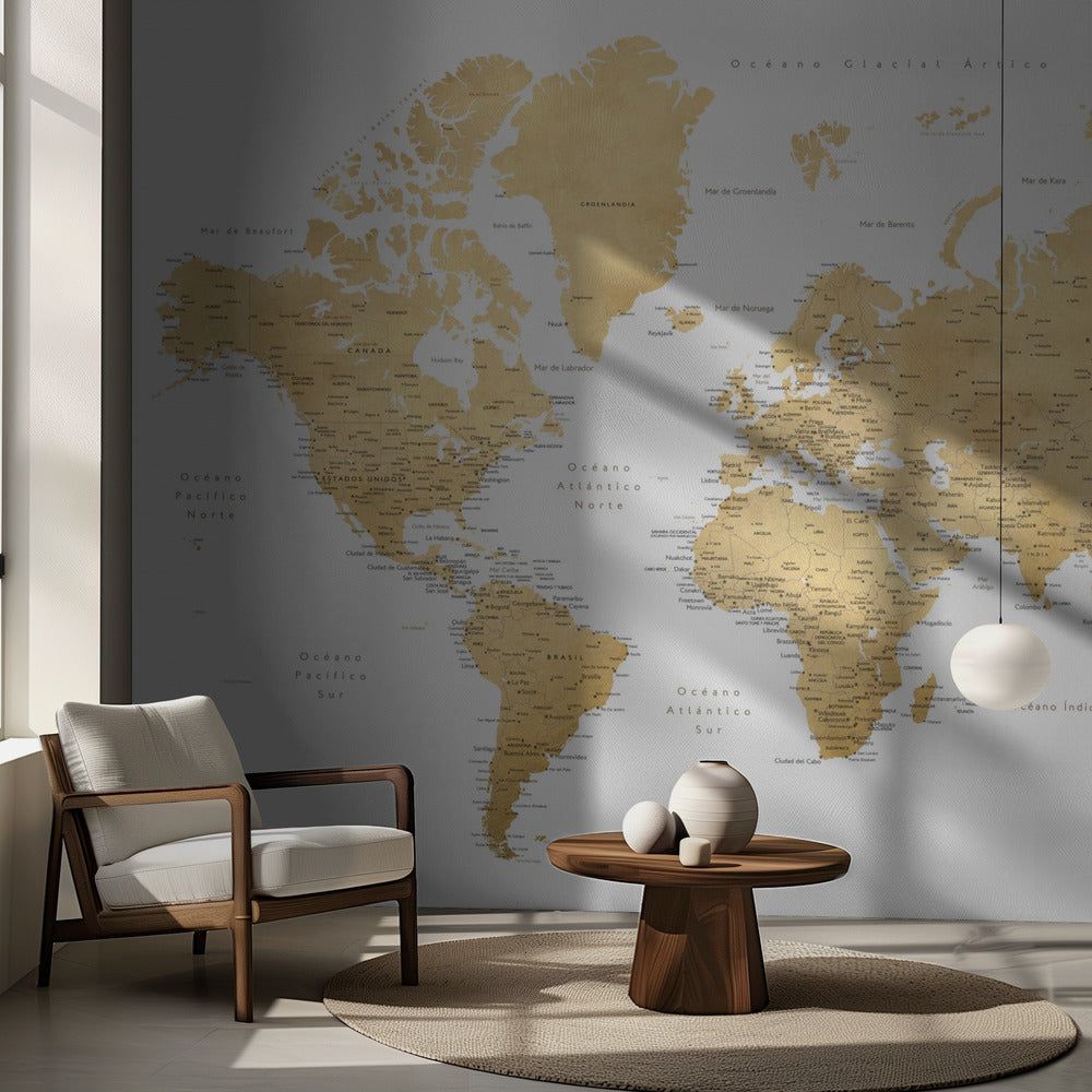 Rossie world map in Spanish