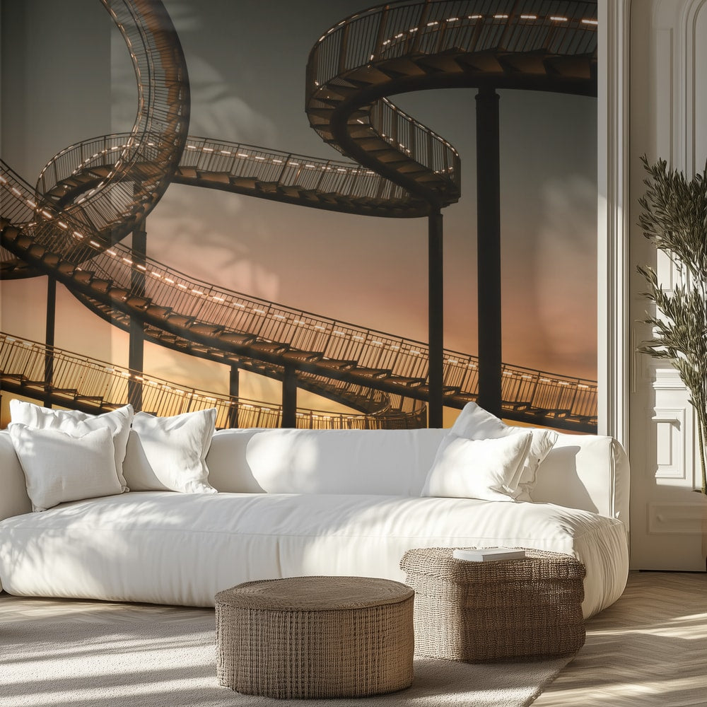 Spiral Path at Sunset