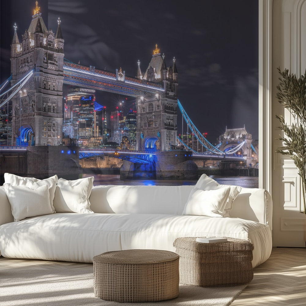 Illuminated Tower Bridge Night