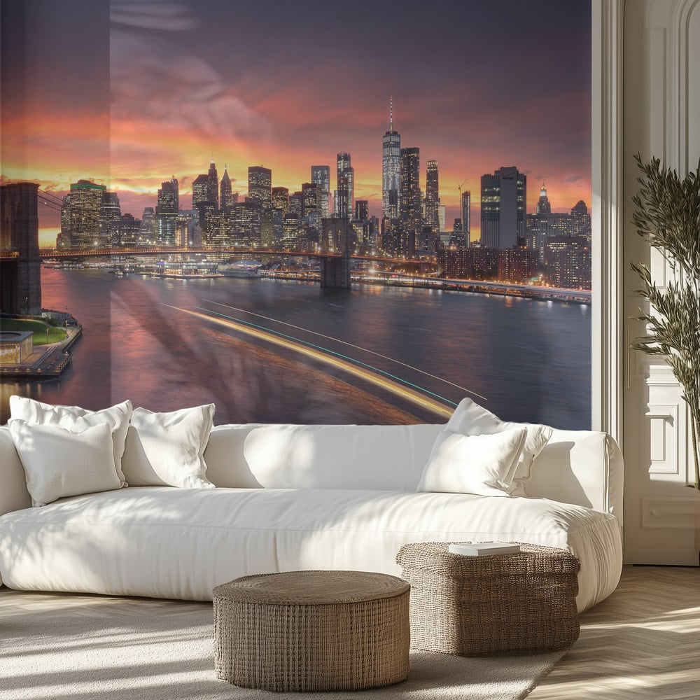 Vibrant NYC Sunset Skyline