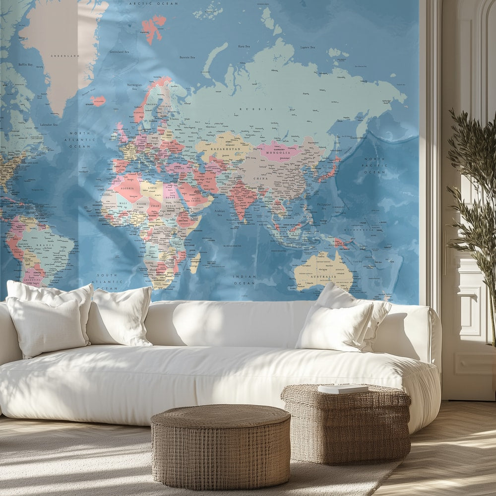 Colorful Political World Map