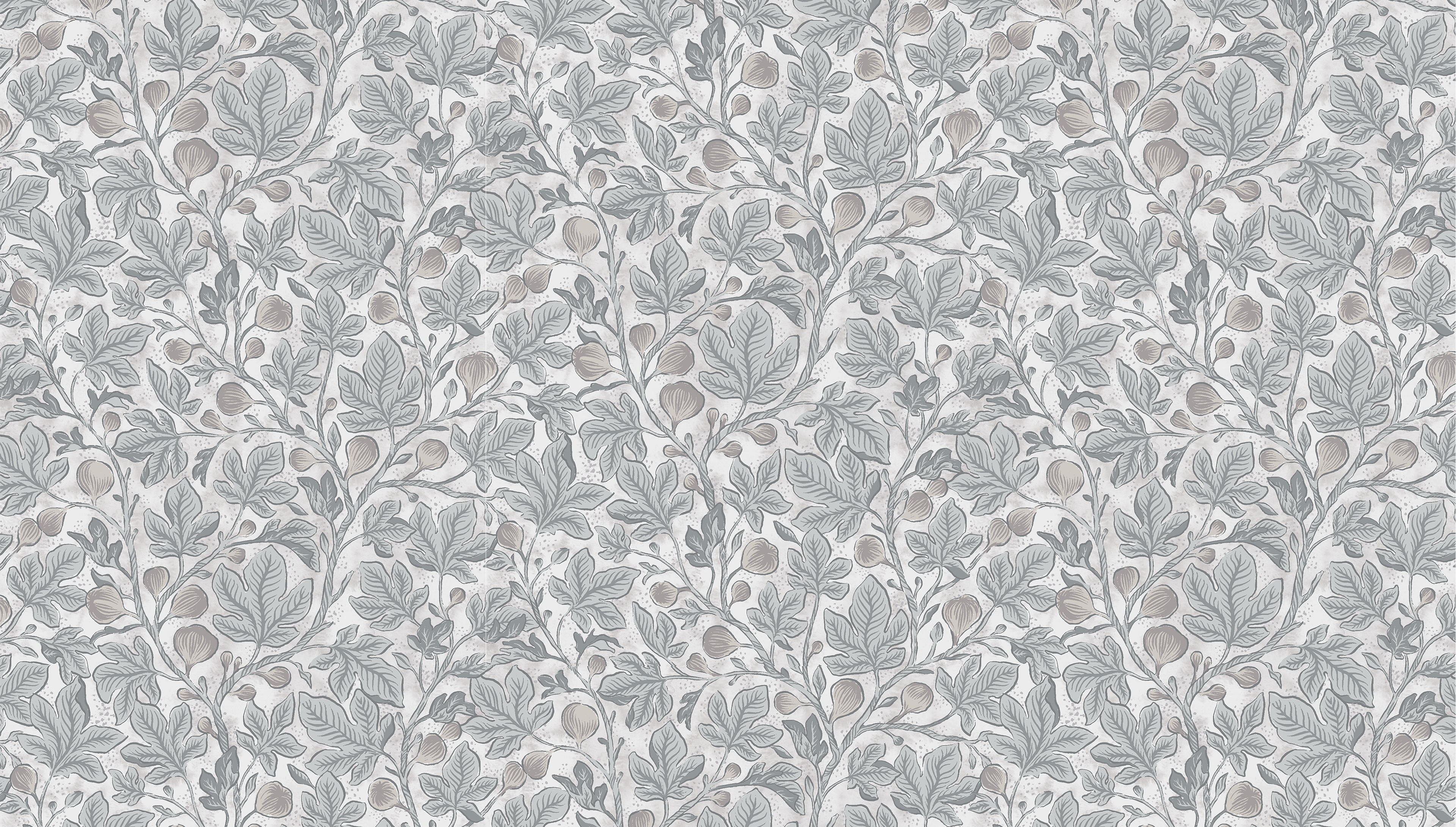 Fig Tree - Gray - Elegant tapet med fikonträd i grå toner