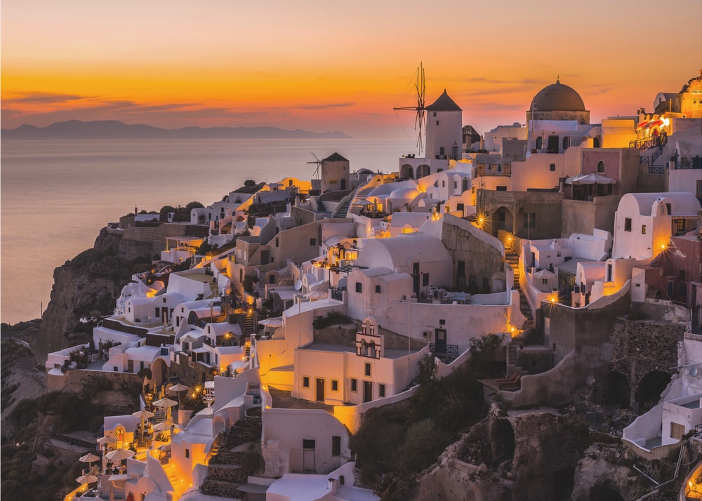 Oia Santorini Sunset Glow