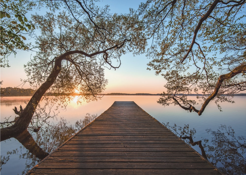 Serene Lake Sunset