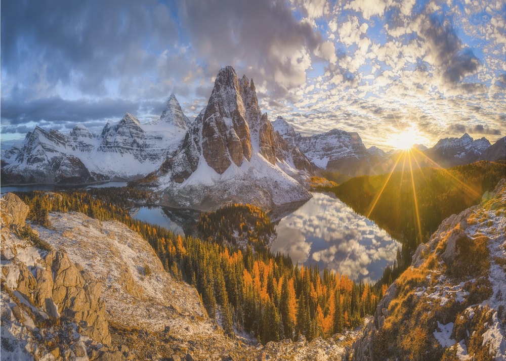 Golden Mountain Lake Sunrise