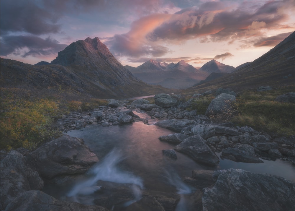 Twilight Mountain River