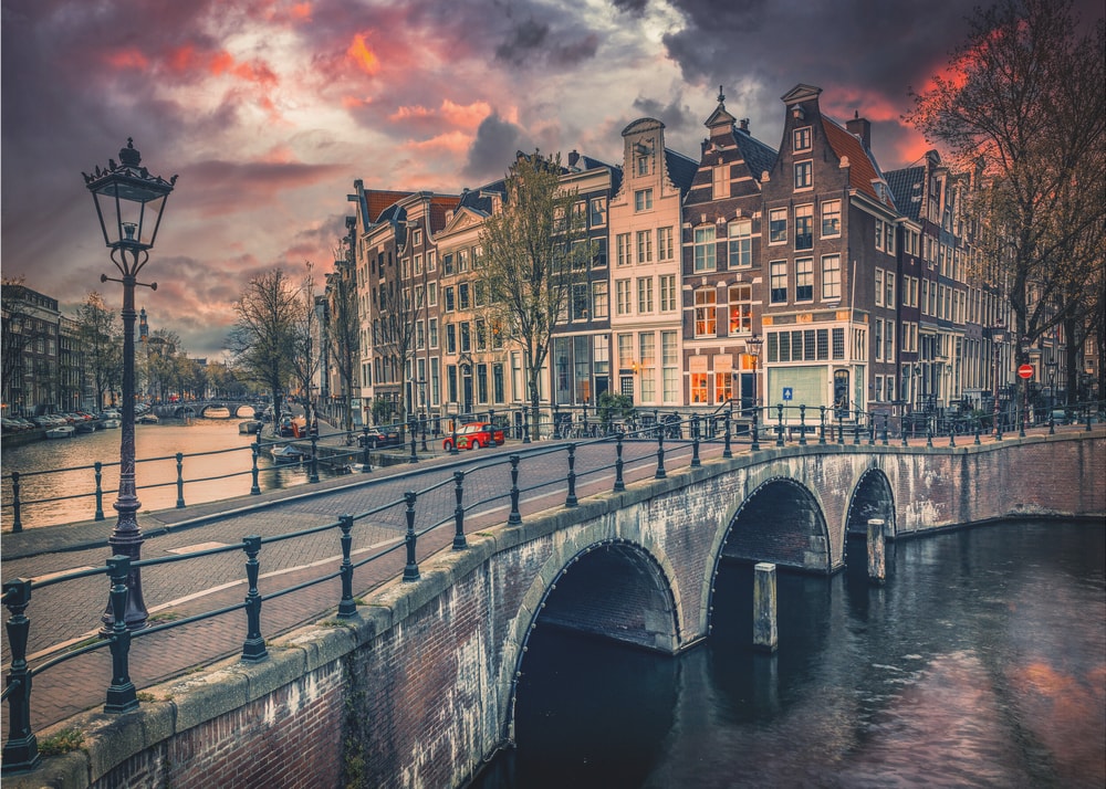 Amsterdam Canal Sunset