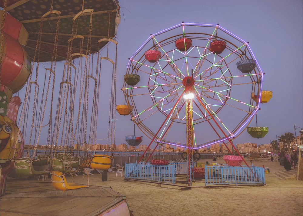 Colorful Fairground Night
