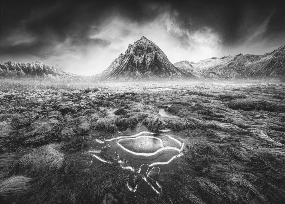 Frozen Mountain Landscape