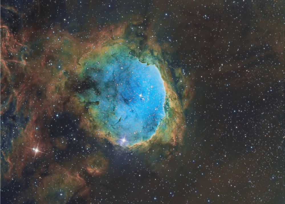 Celestial Blue Nebula
