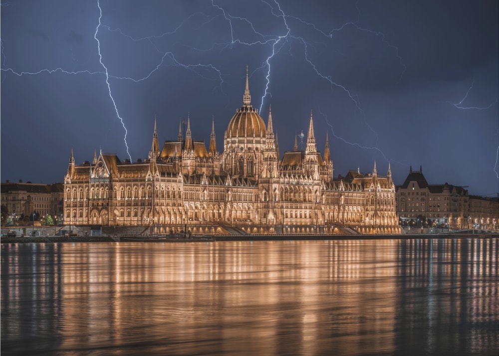Budapest Parliament Lightning